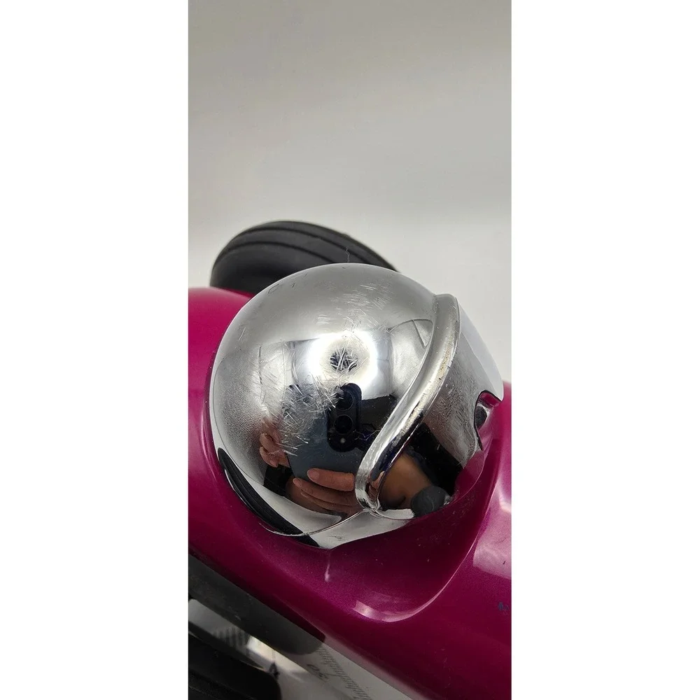 Playforever Clyde Racing Car Fuchsia Pink Silver Metallic Toy No 3 Mid Century